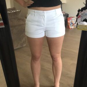White cotton shorts